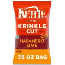 Kettle Brand Krinkle Cut Habanero Lime Potato Chips - 7.5 oz