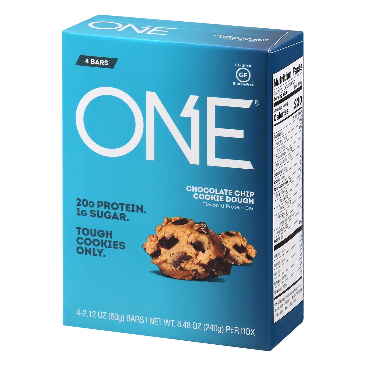 slide 3 of 9, ONE Chocolate Chip Cookie Dough Flavored Protein Bars, 2.12 oz (4 Count), 4 ct; 2.12 oz