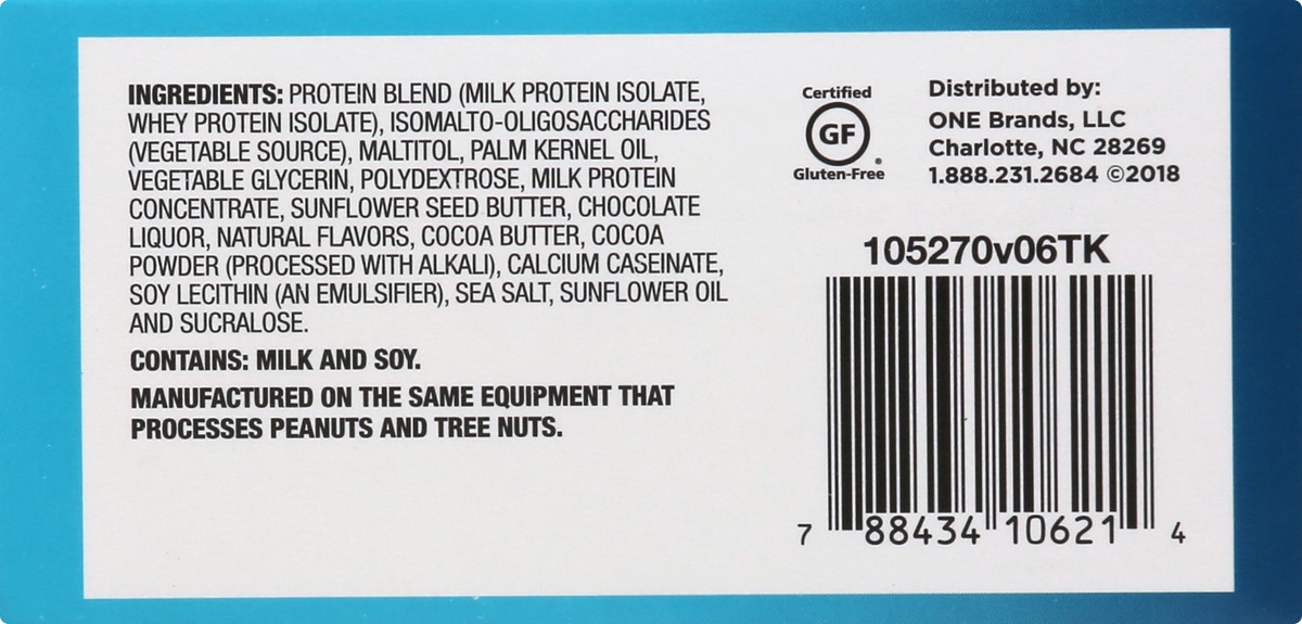 slide 4 of 9, ONE Chocolate Chip Cookie Dough Flavored Protein Bars, 2.12 oz (4 Count), 4 ct; 2.12 oz