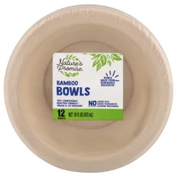 Nature's Promise Compostable Bamboo Bowls 16 oz