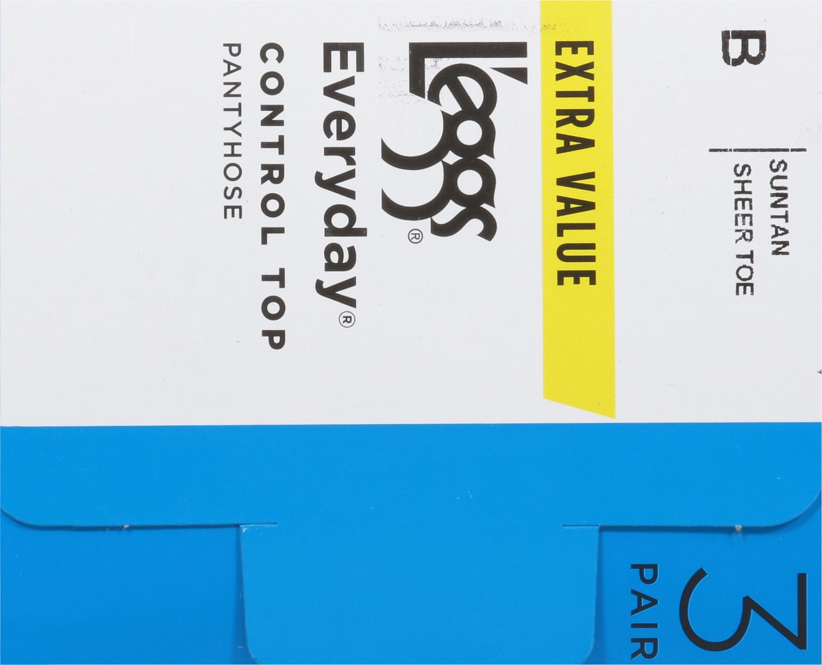 slide 4 of 9, L'eggs Everyday Extra Value B Suntan Control Top Pantyhose 3 ea, 3 ct
