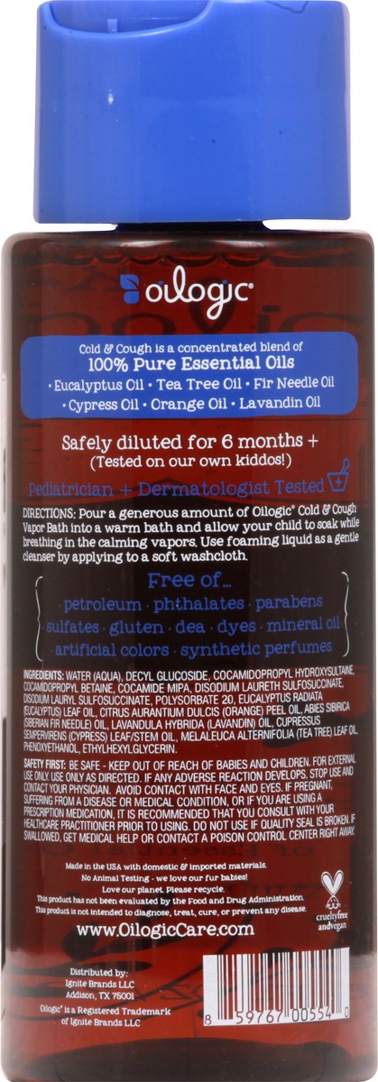slide 2 of 7, Oilogic Kids Stuffy Nose & Cough Vapor Bath Soak 9.6 fl oz, 9.60 fl oz