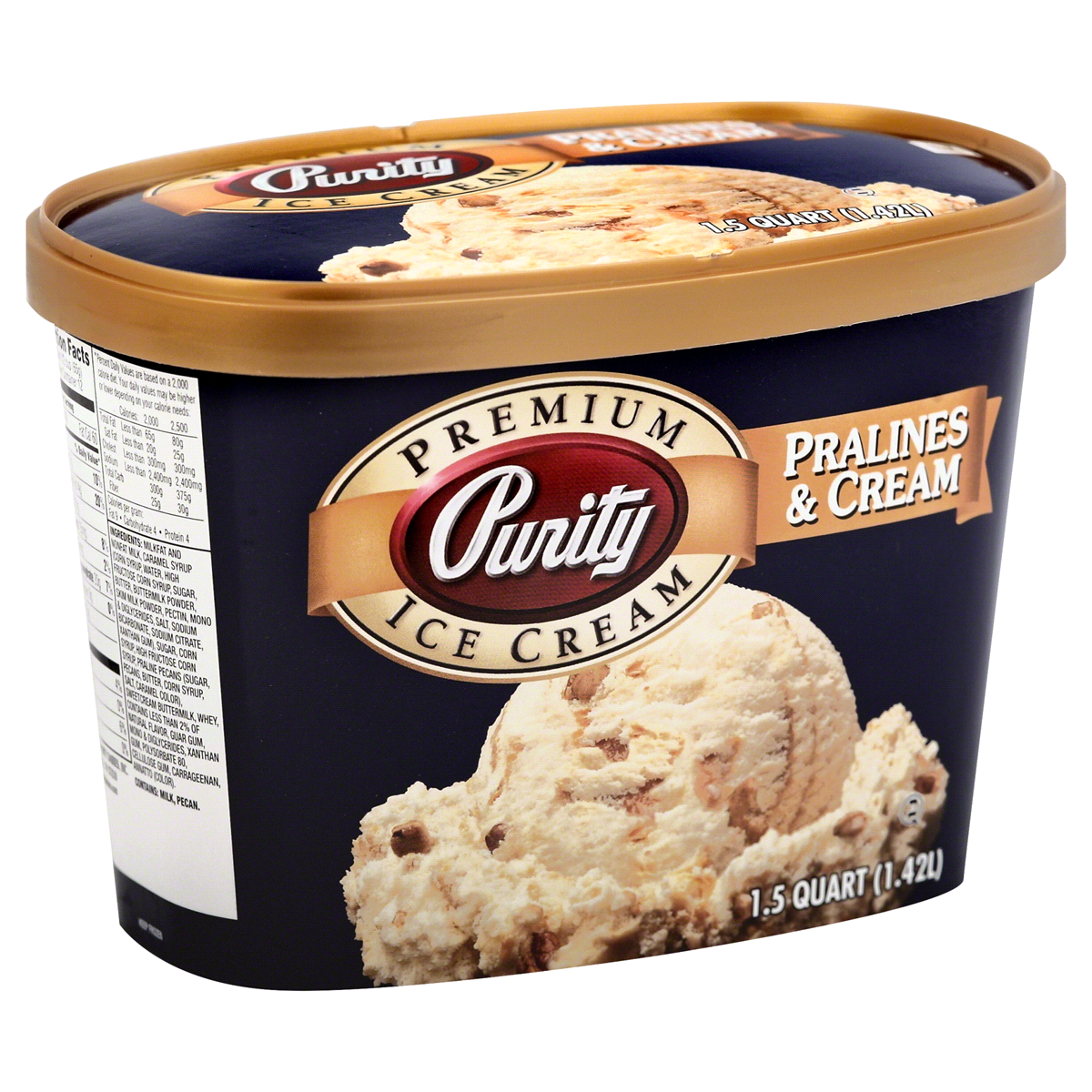 slide 1 of 1, Purity Pralines & Cream Ice Cream, 48 fl oz