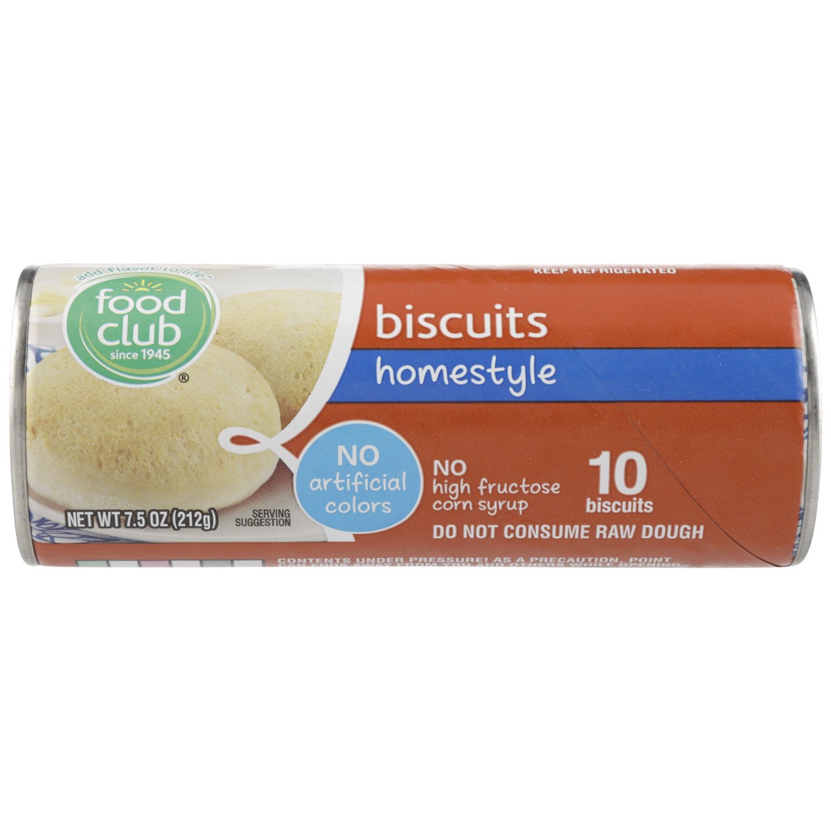 slide 8 of 9, Food Club Ten Count Homestyle Biscuits, 7.5 oz