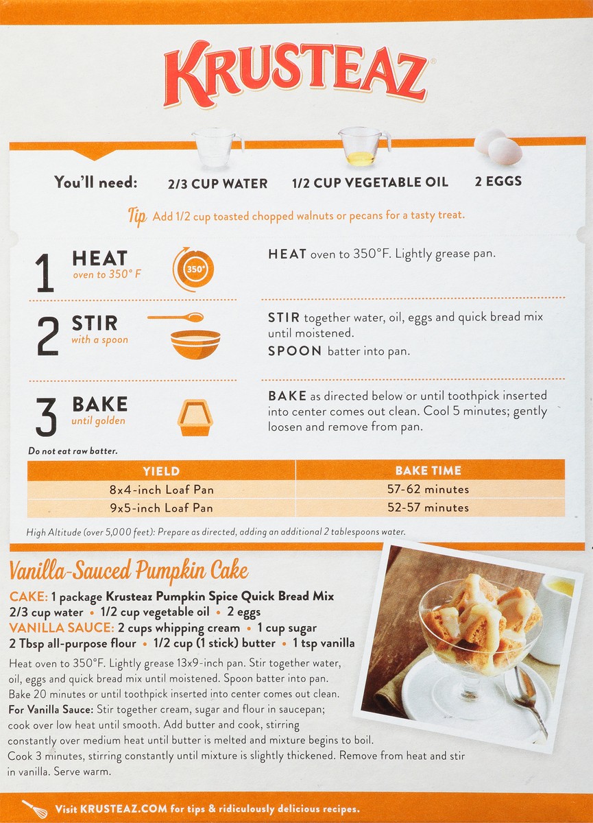 slide 13 of 13, Krusteaz Quick Bread Mix, 15 oz