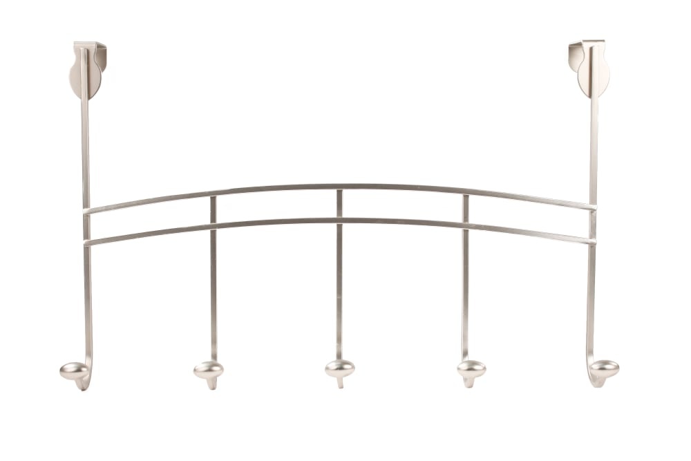 slide 1 of 1, Spectrum Duchess Over-The-Door 5-Hook Rack - Satin Nickel, 1 ct