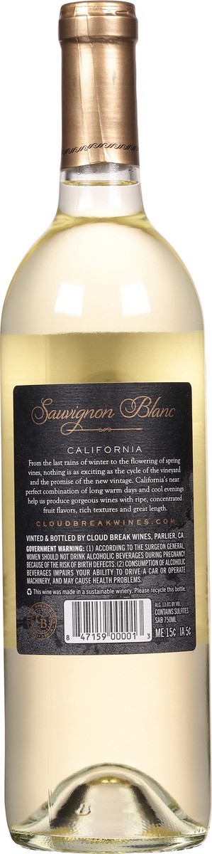 slide 6 of 9, Cloud Break California Sauvignon Blanc 750 ml, 750 ml