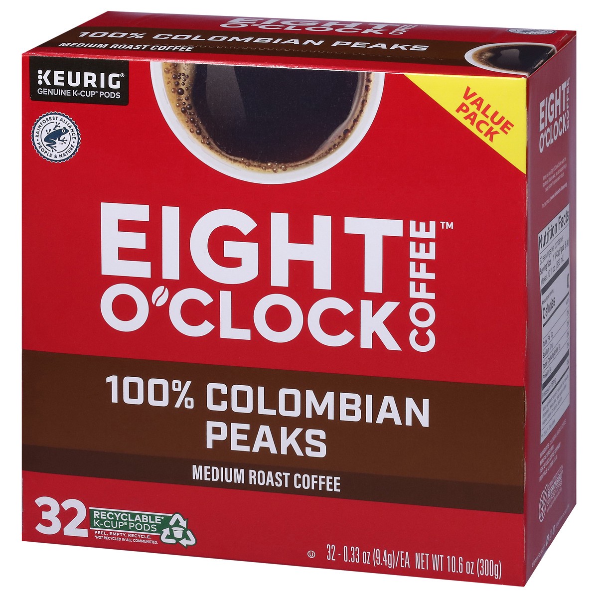 slide 3 of 9, Eight O'Clock Coffee Colombian Peaks, Keurig Single Serve K-Cup Pods, Medium Roast, 32 Count, 32 ct