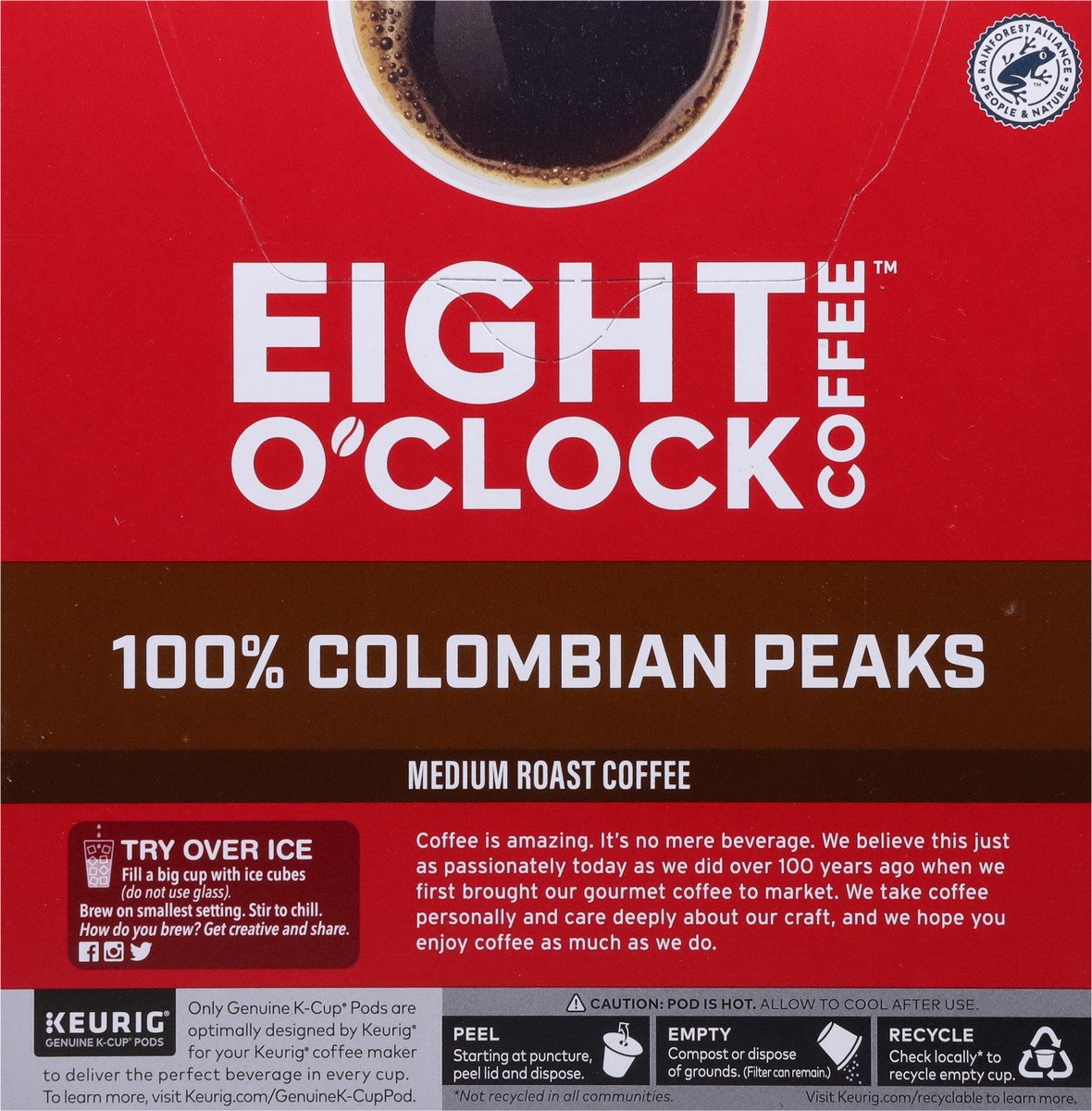 slide 5 of 9, Eight O'Clock Coffee Colombian Peaks, Keurig Single Serve K-Cup Pods, Medium Roast, 32 Count, 32 ct