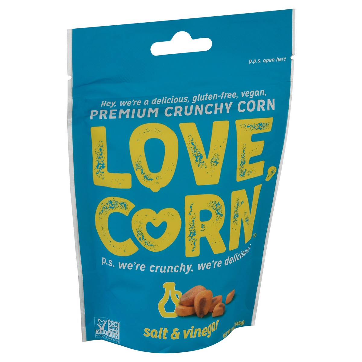 slide 11 of 12, LOVE CORN Crunchy Premium Salt & Vinegar Corn 1.6 oz, 1.6 oz