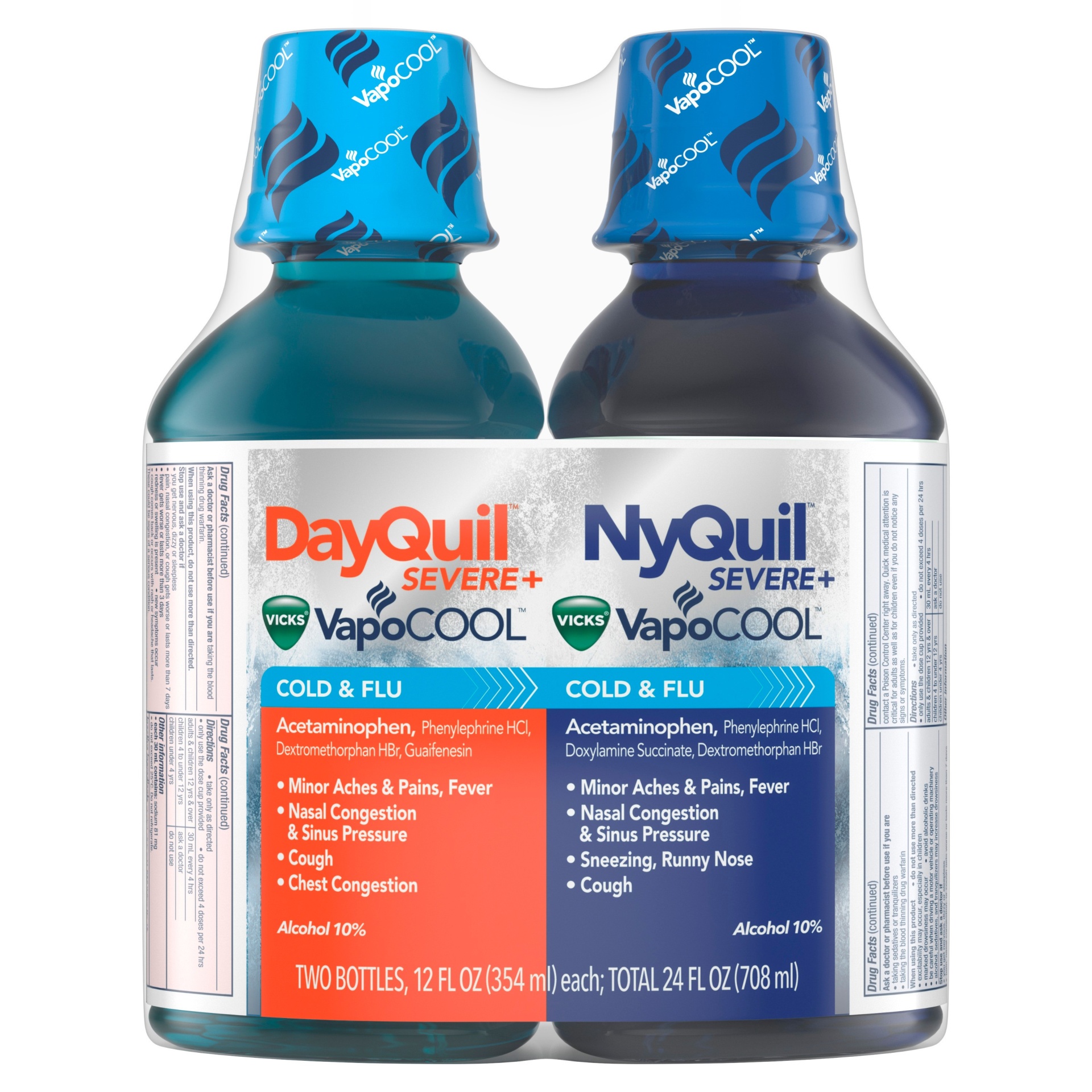 Dayquil And Nyquil Severe With Vicks Vapocool Cough Cold And Flu