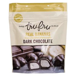 Tru Fru Freeze Dried Bananas in Dark Chocolate, 3.4 oz