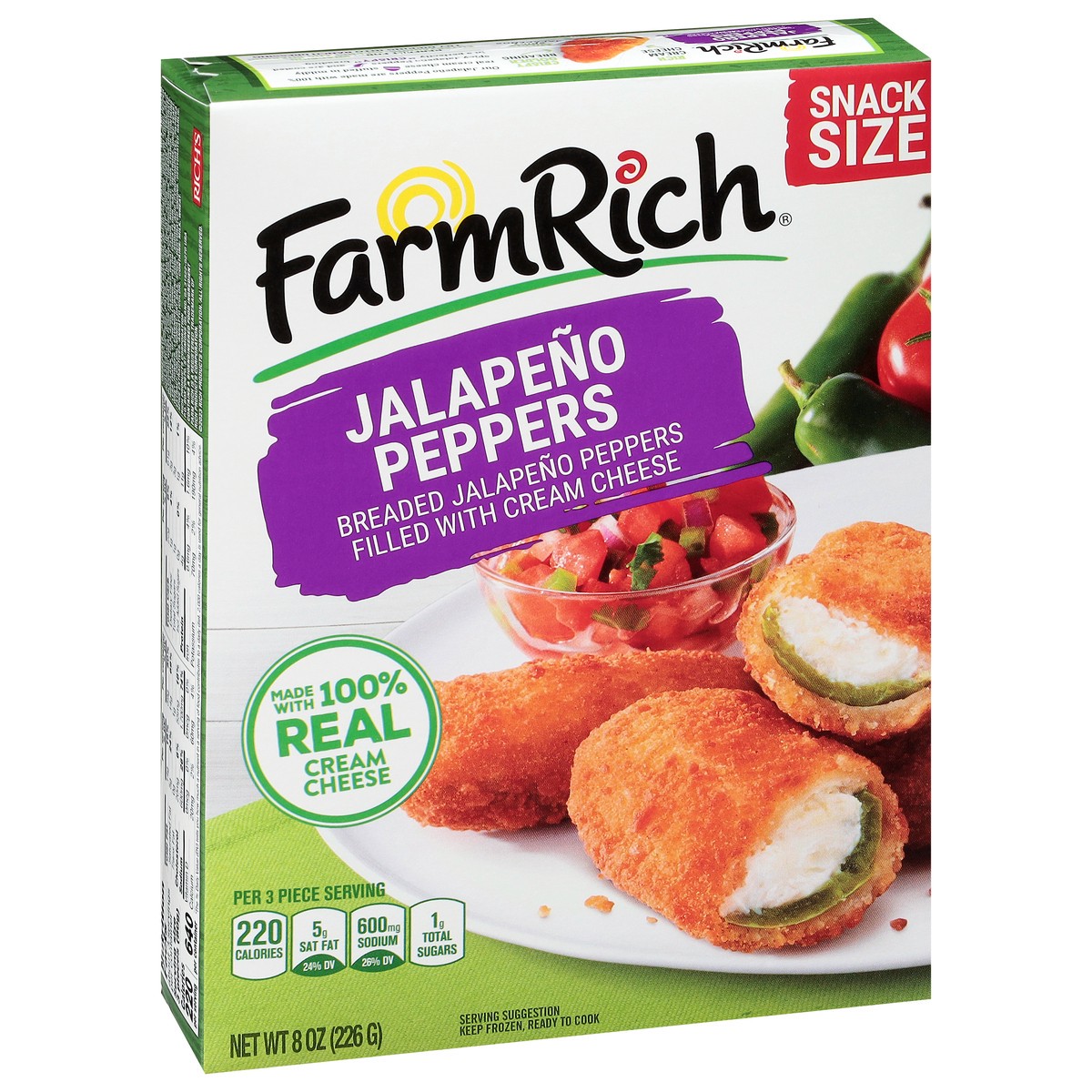 slide 7 of 16, Farm Rich Jalapeno Peppers Snack Size 8 oz, 8 oz