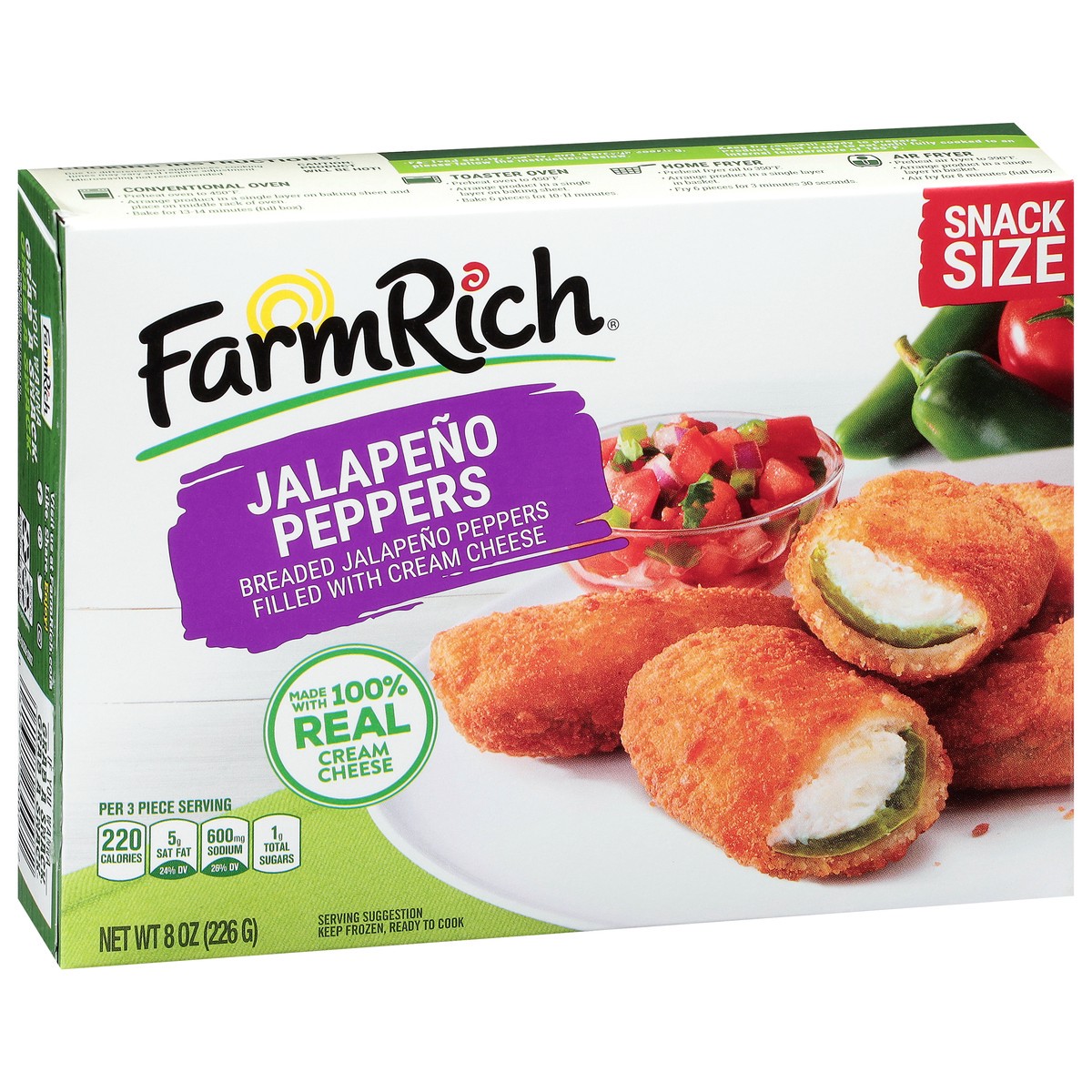 slide 5 of 16, Farm Rich Jalapeno Peppers Snack Size 8 oz, 8 oz