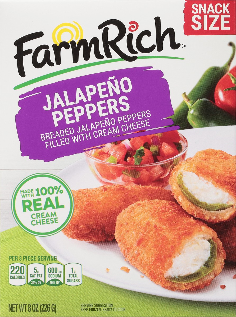 slide 16 of 16, Farm Rich Jalapeno Peppers Snack Size 8 oz, 8 oz