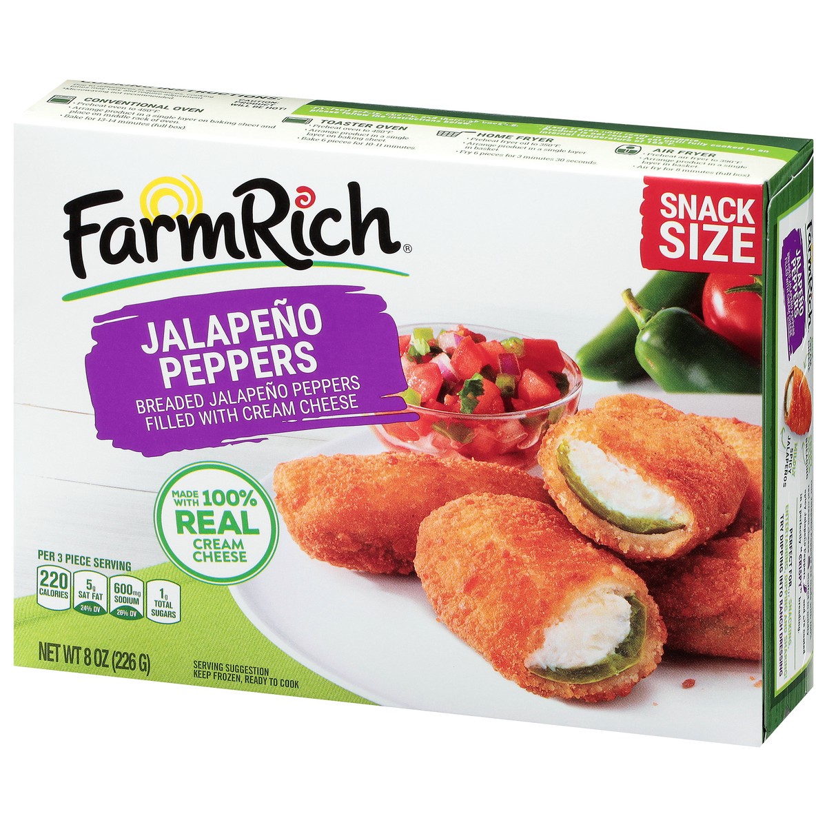 slide 13 of 16, Farm Rich Jalapeno Peppers Snack Size 8 oz, 8 oz