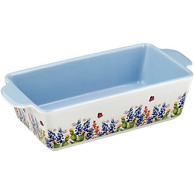 slide 1 of 1, Haven & Key Bluebonnet Collection Ceramic Loaf Pan, 1 ct