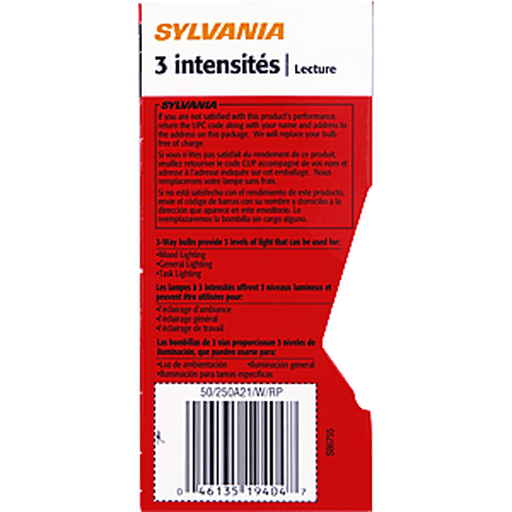 slide 5 of 9, Sylvania Soft White 50-200-250 Watt 3-Way Indoor Light Bulb, 1 ct