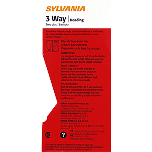 slide 6 of 9, Sylvania Soft White 50-200-250 Watt 3-Way Indoor Light Bulb, 1 ct