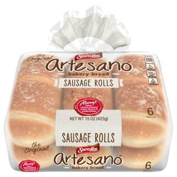 Sara Lee Artesano Plain Sausage Rolls, 6 count, 15 oz