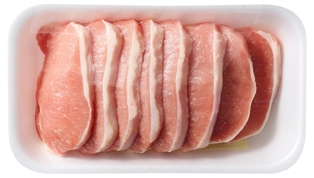 slide 1 of 1, Pork Boneless Wafer Thin Chops (About 4 Chops Per Pack), per lb