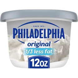 Philadelphia Reduced Fat Cream Cheese Spread, 12 oz Tub