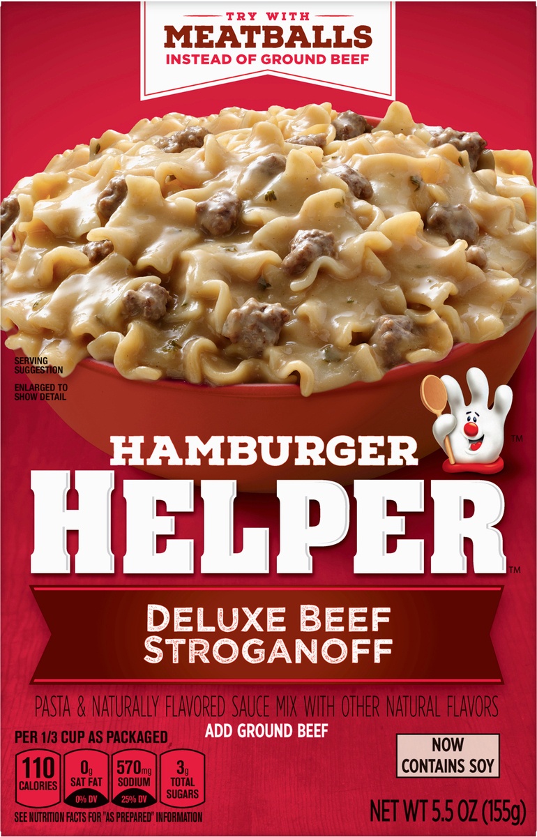 slide 9 of 11, Hamburger Helper Deluxe Beef StroganoffBox, 5.5 oz