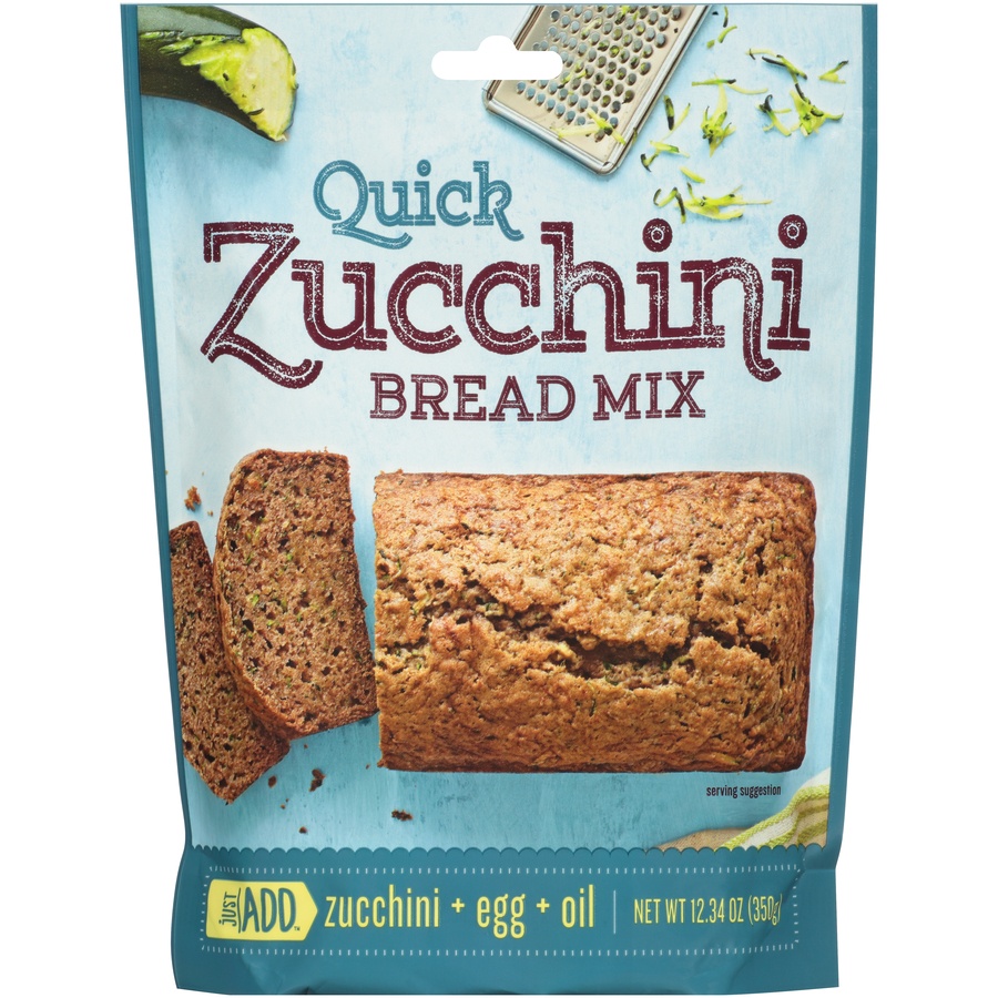 slide 1 of 6, Just Add Quick Zucchini Bread Mix, 12.34 oz