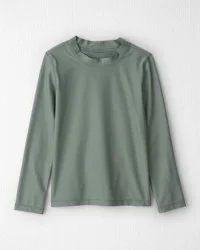 Littleplanet Boys Recycled Long-Sleeve Rashguard Top Moss Green 5