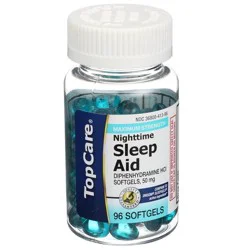 TopCare Softgels Nighttime Maximum Strength 50MG 96 Count Sleep Aid