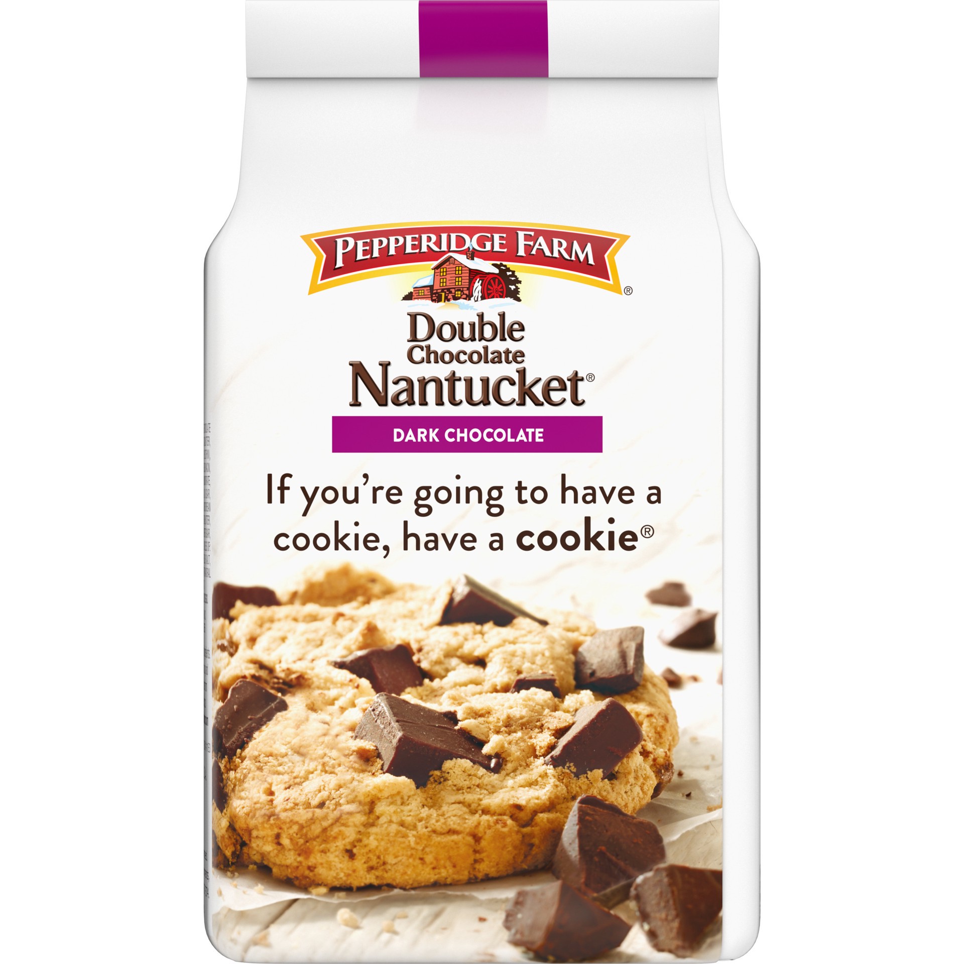 slide 5 of 5, Pepperidge Farm Nantucket Crispy Double Dark Chocolate Chunk Cookies, 7.75 Oz Bag (8 Cookies), 7.75 oz