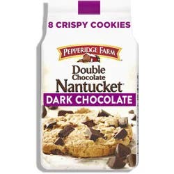 Pepperidge Farm Nantucket Crispy Double Dark Chocolate Chunk Cookies, 7.75 OZ Bag (8 Cookies)