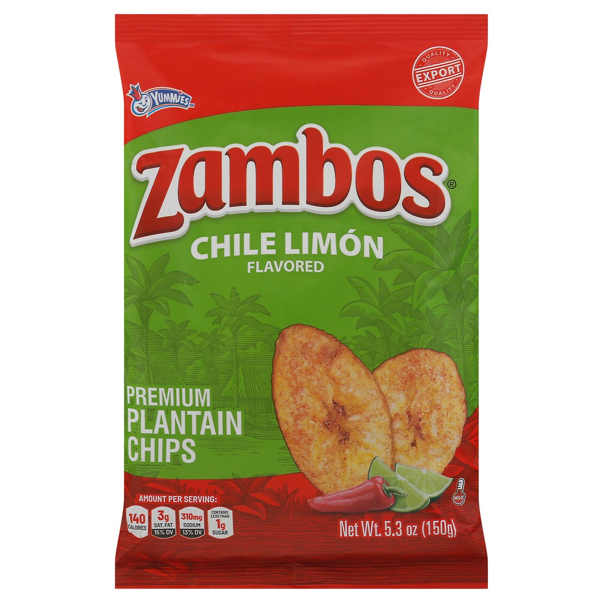 slide 1 of 10, Zambos Yummies Mild Chile Limon Flavored Plantain Chips 5.3 oz, 5.3 oz