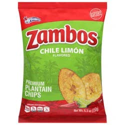 Zambos Yummies Mild Chile Limon Flavored Plantain Chips 5.3 oz