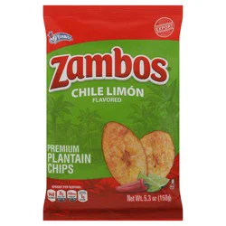 Zambos Yummies Mild Chile Limon Flavored Plantain Chips 5.3 oz