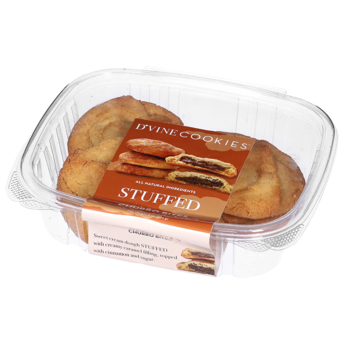 slide 4 of 4, Dvine Cookies Stuffd Churro Bites 8Oz, 8 oz