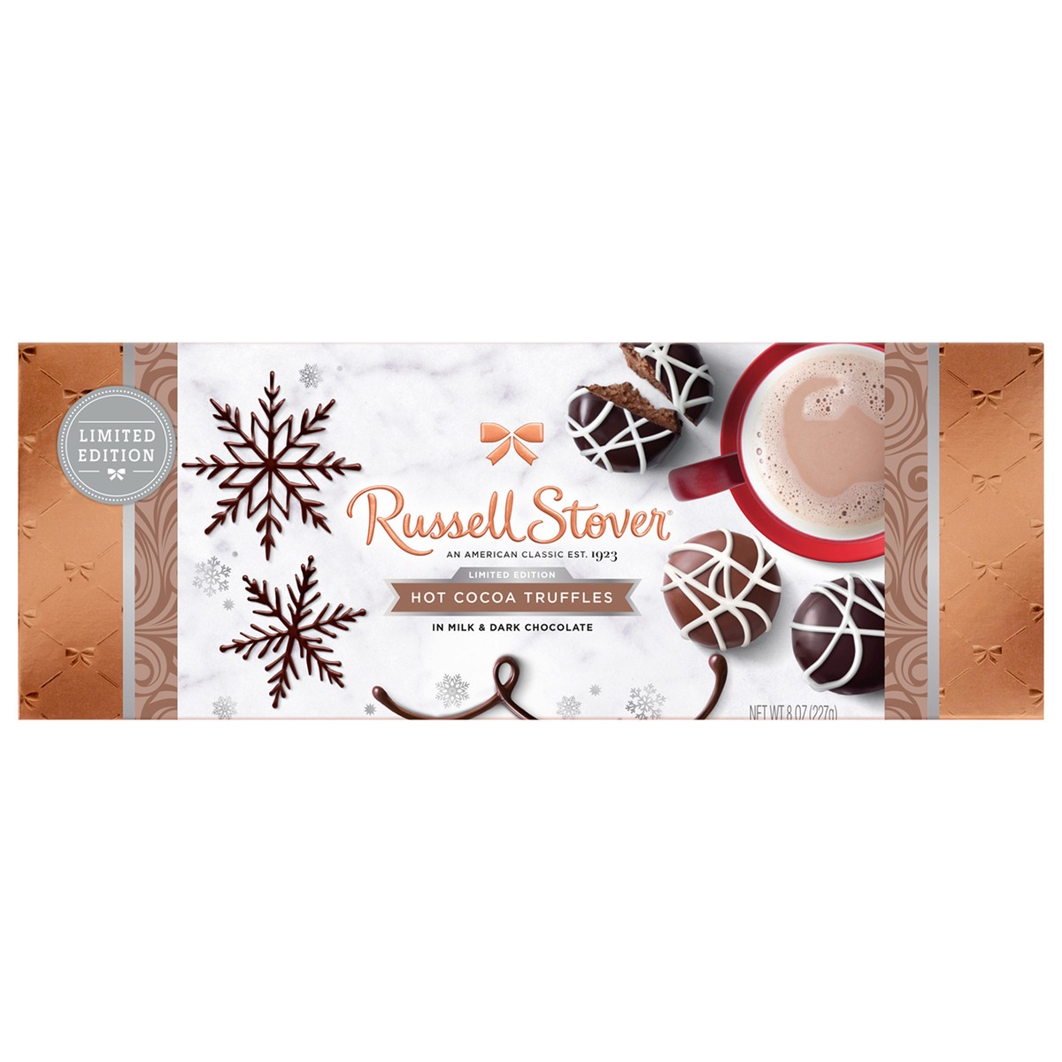 slide 1 of 3, Russell Stover Hot Cocoa Truffles Christmas Gift Box, 8 oz