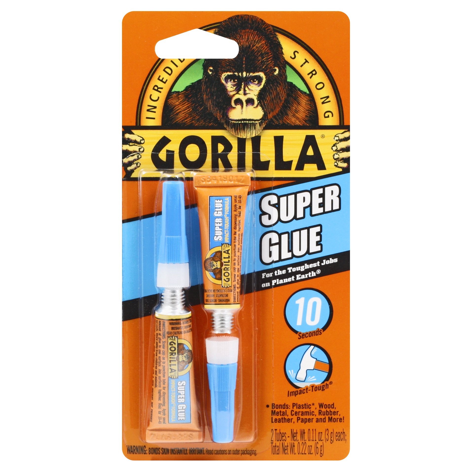 slide 1 of 13, Gorilla Super Glue 2 - 0.11 oz Tubes, 2x3g