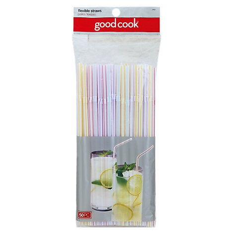 slide 1 of 1, Good Cook Straws Flexi, 50 ct