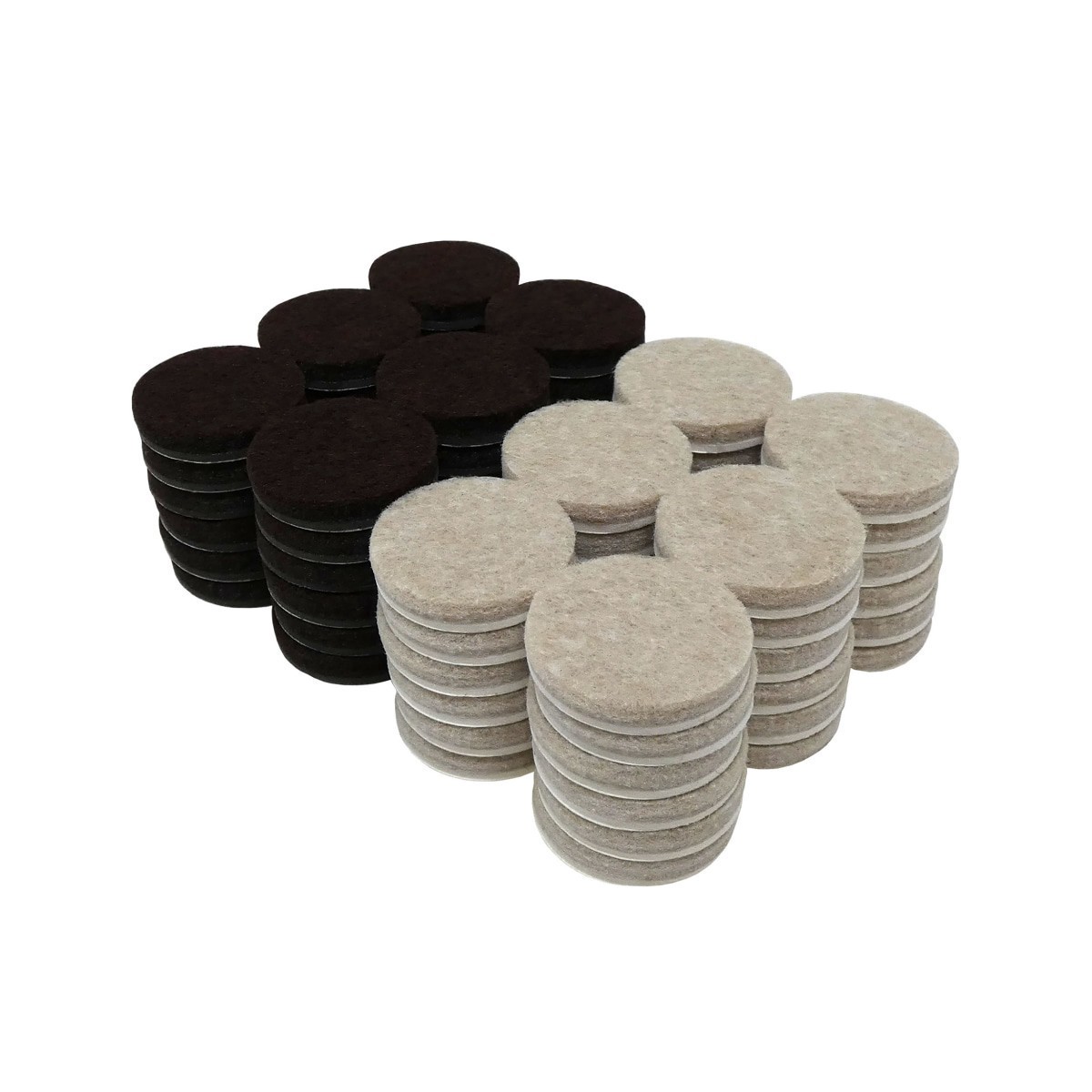 slide 1 of 29, Super Sliders 1" Round Heavy-Duty Felt Furniture Pads, Brown/Beige, 72 ct