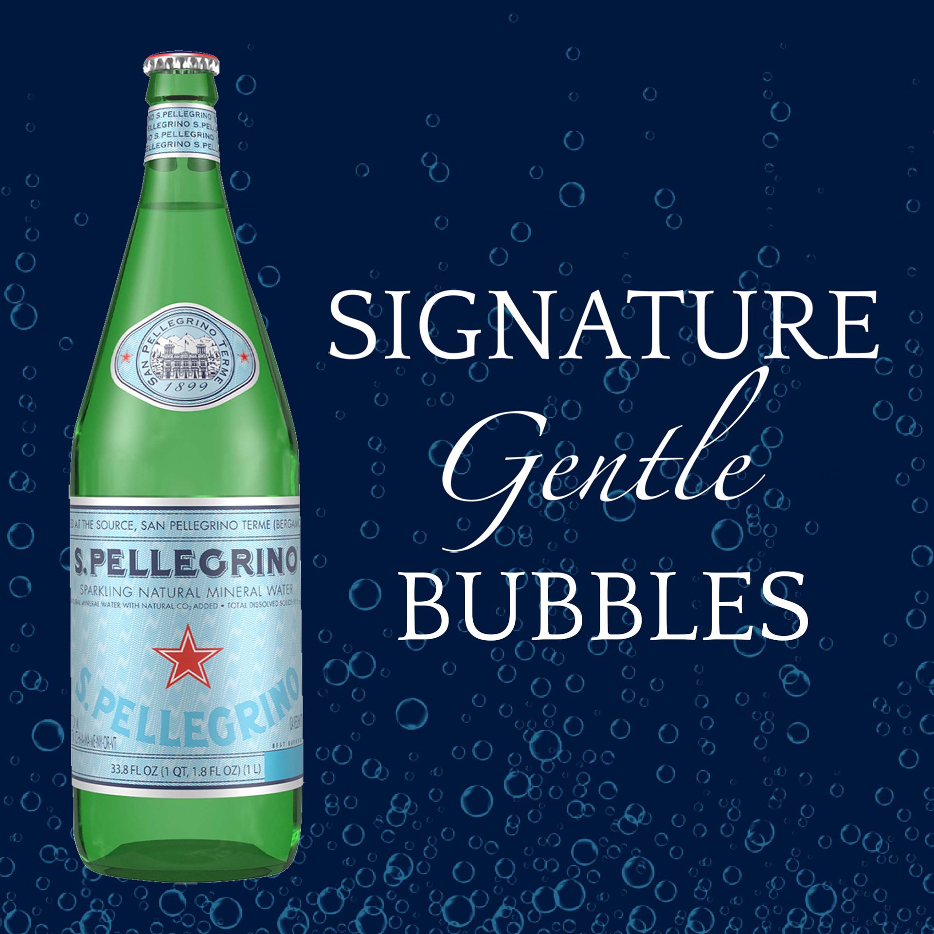 slide 2 of 7, S.Pellegrino Sparkling Natural Mineral Water Glass Bottle, 33.8 fl oz