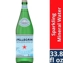 S.Pellegrino Sparkling Natural Mineral Water Glass Bottle