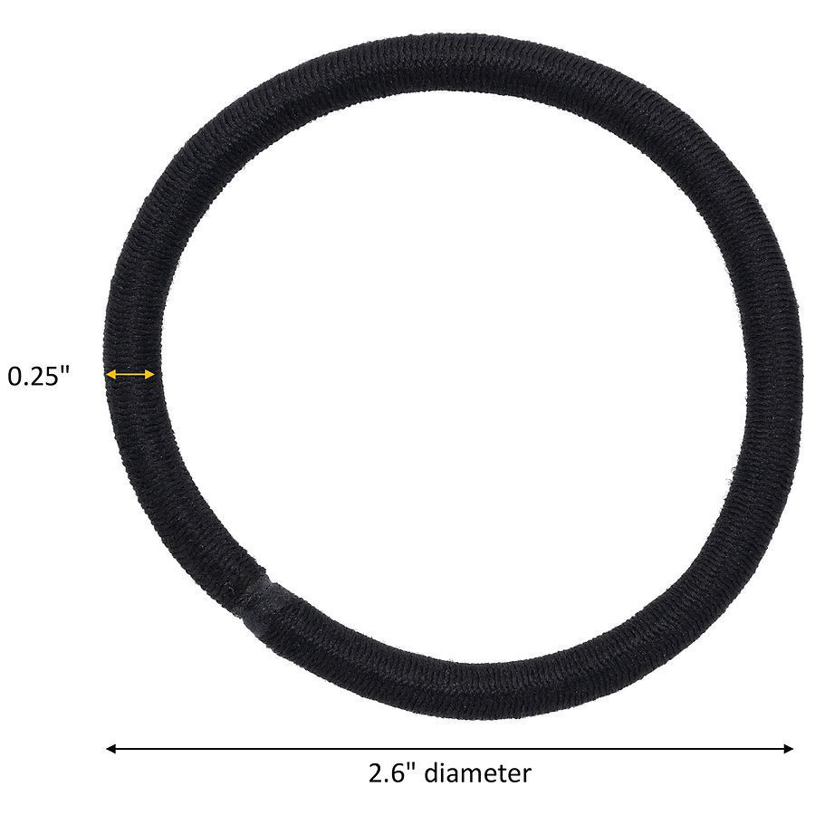 slide 3 of 5, scünci Comfort Classic Black Hair Elastics, 70 ct