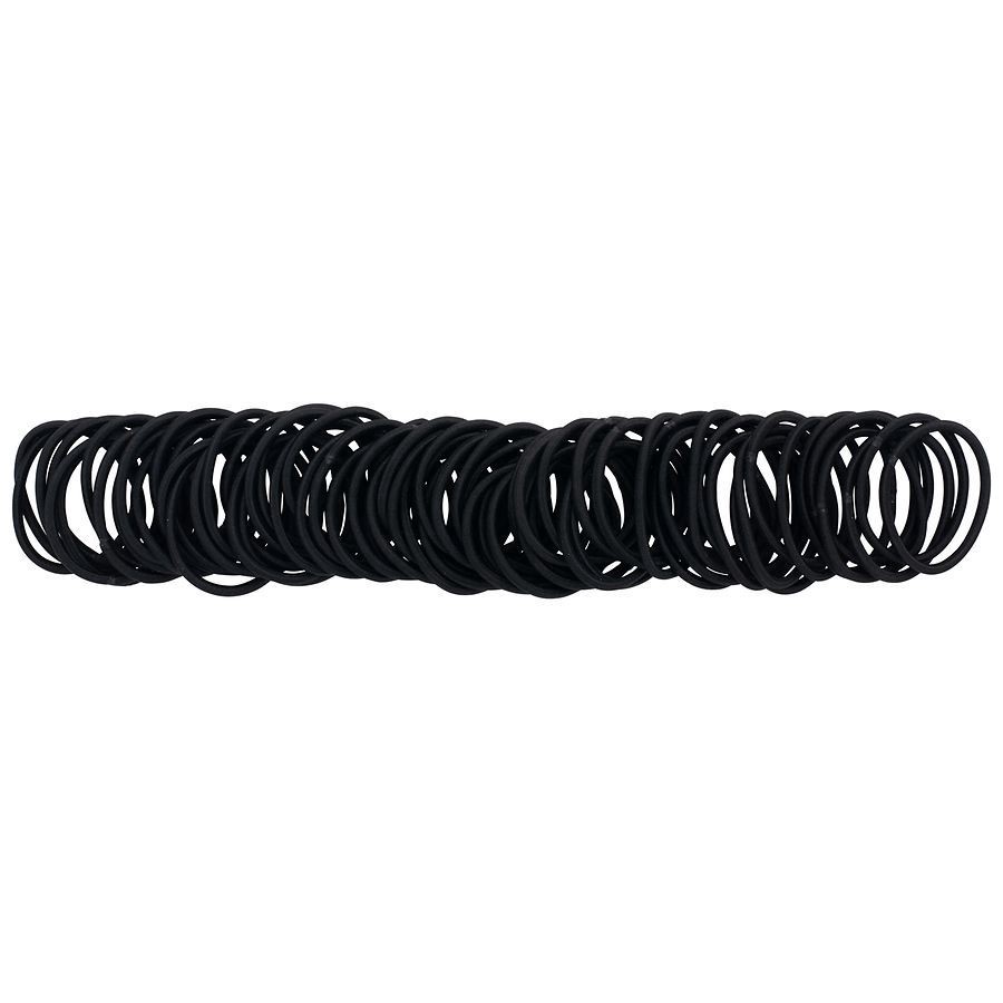 slide 1 of 5, scünci Comfort Classic Black Hair Elastics, 70 ct