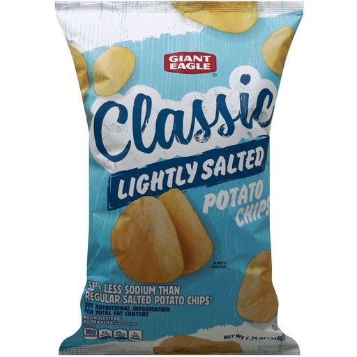 slide 1 of 1, Giant Eagle Classic Lightly Salted Potato Chips, 7.5 oz