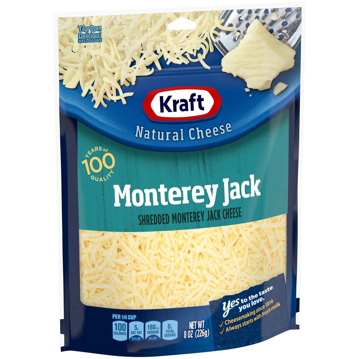 slide 6 of 14, Kraft Monterey Jack Shredded Cheese, 8 oz Bag, 8 oz