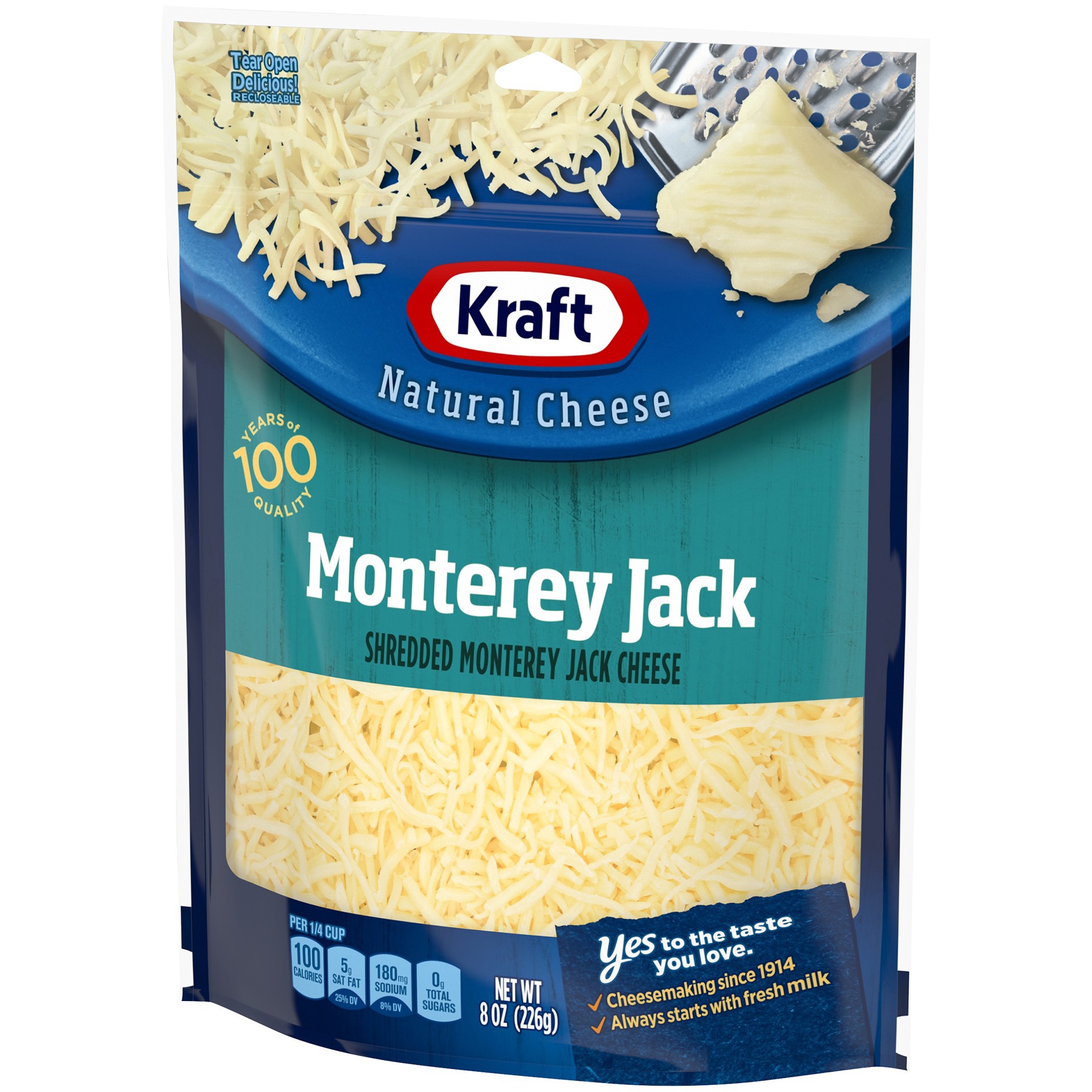 slide 10 of 14, Kraft Monterey Jack Shredded Cheese, 8 oz Bag, 8 oz