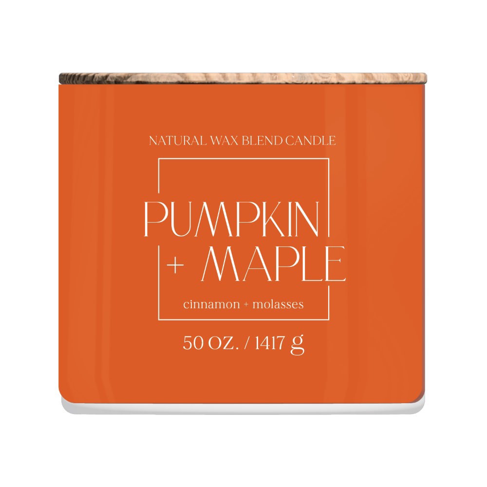 slide 1 of 1, House of Velas Jar Candle - Pumpkin + Maple, 50 oz