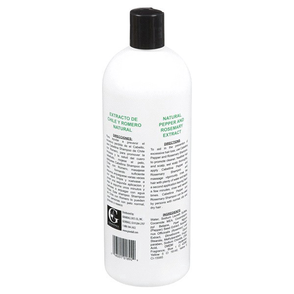 slide 4 of 5, Cabellina Pepper And Rosemary Natural Extract Shampoo, 32 oz