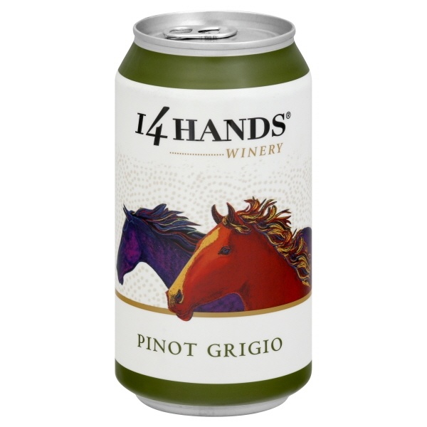 slide 1 of 1, 14 Hands Pinot Grigio Cans Wine, 375 ml